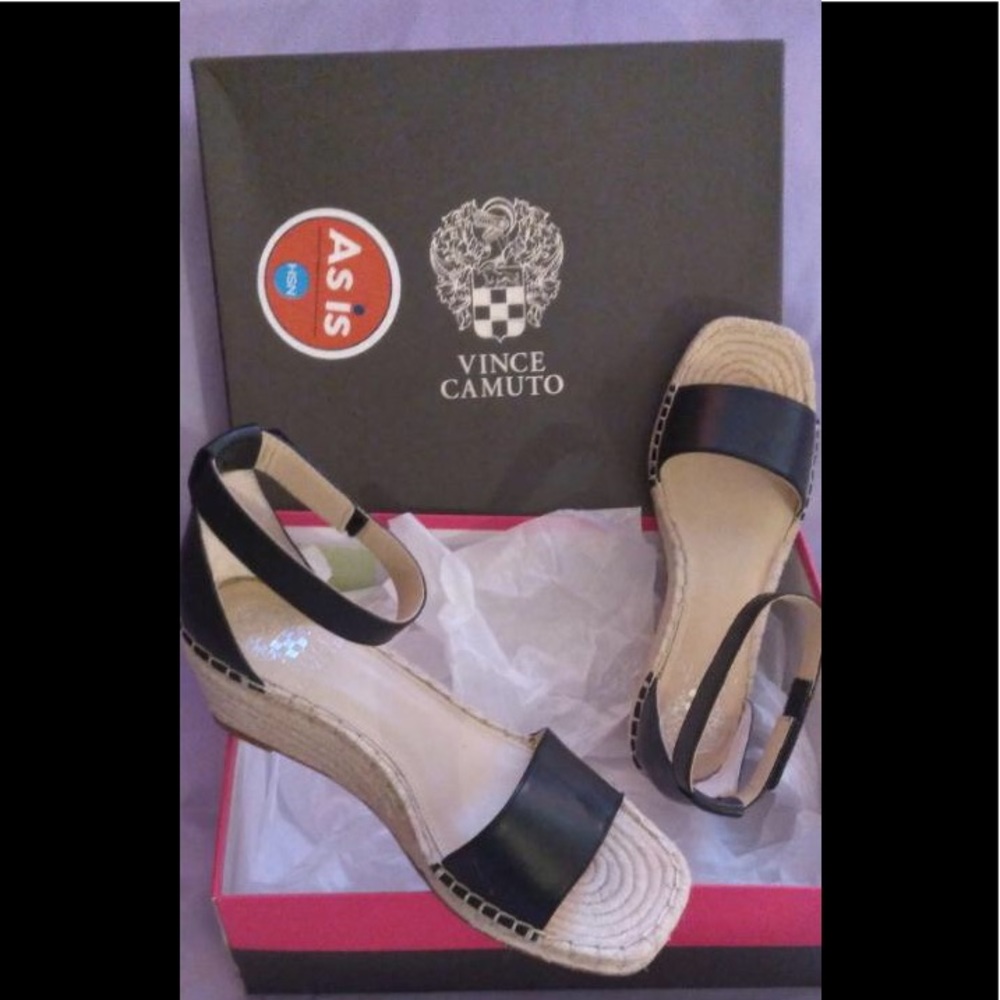 Vince Camuto Black Jesla Espadrilles Sz 8.5